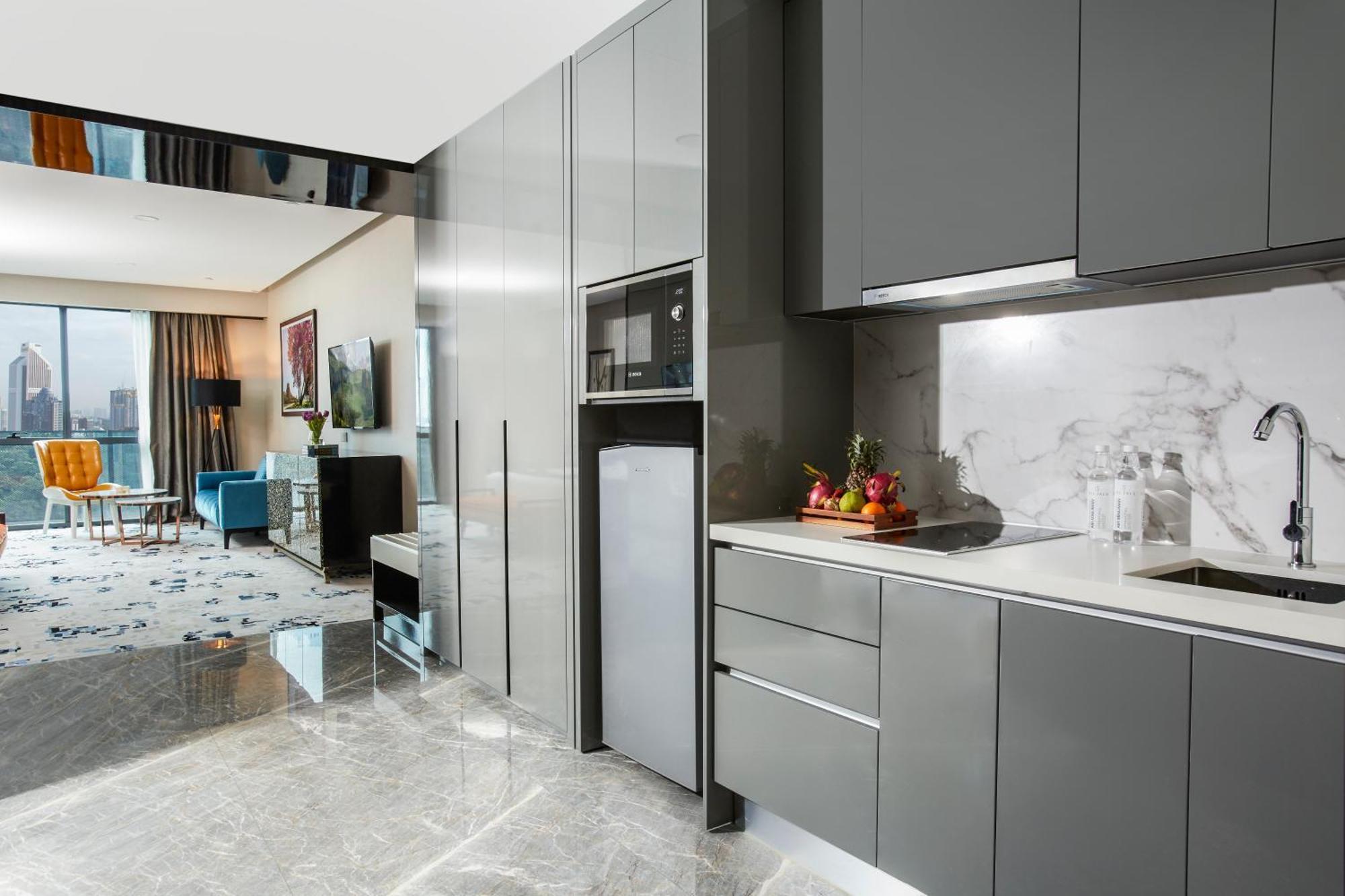The Face Style Hotel Kuala Lumpur Kültér fotó A 3D rendering of a kitchen