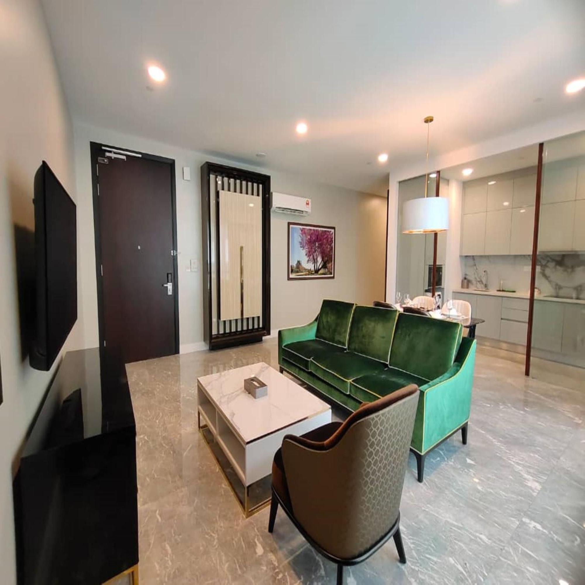 The Face Style Hotel Kuala Lumpur Kültér fotó A living room in a serviced apartment in Singapore